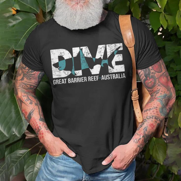 Australia Scuba Diving Great Barrier Reef Dive T-Shirt Gifts for Old Men