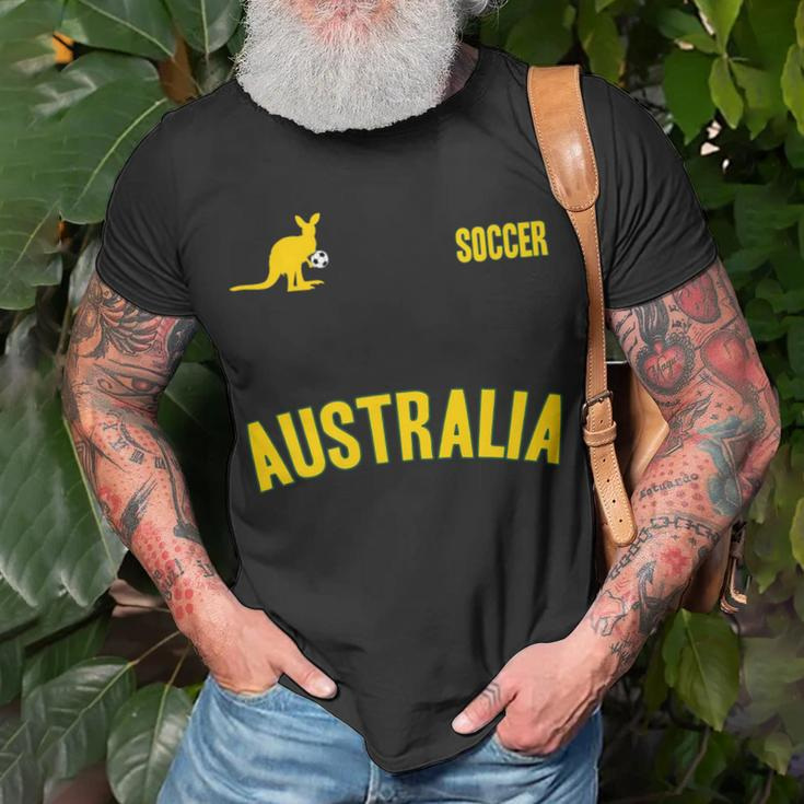 Australia Soccer Aussie Soccer Sports T-Shirt Gifts for Old Men