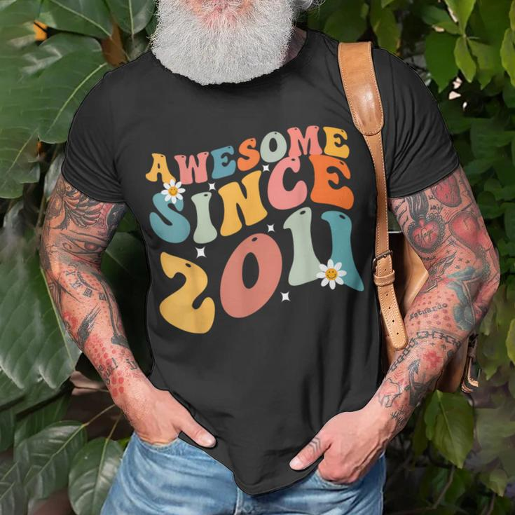 Awesome Since 2011 12Th Birthday Retro Born In 2011 T-Shirt Gifts for Old Men