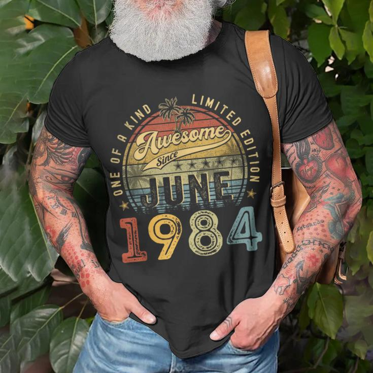 Awesome Since June 1984 Vintage 39Th Birthday Party Retro Unisex T-Shirt Gifts for Old Men