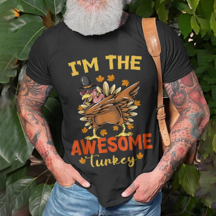 Awesome Turkey Matching Family Group Thanksgiving Party Pj T-Shirt Gifts for Old Men