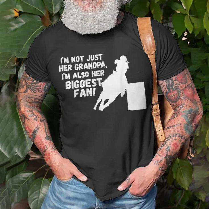 Barrel Racing Grandpa Cowgirl Design Horse Riding Racer Gift For Mens Unisex T-Shirt Gifts for Old Men