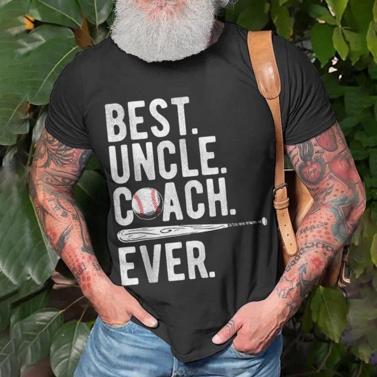 Baseball Best Uncle Coach Ever Proud Dad Daddy Fathers Day Unisex T-Shirt Gifts for Old Men