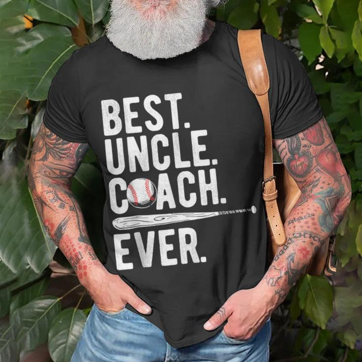 Baseball Best Uncle Coach Ever Proud Dad Daddy Fathers Unisex T-Shirt Gifts for Old Men