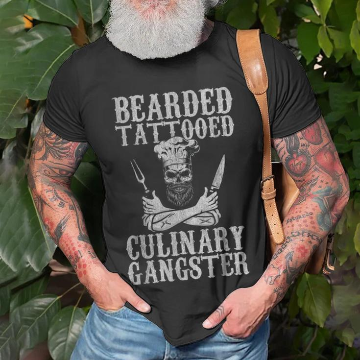 Bearded Tattooed Culinary Gangster Pro Cooking Master Chef Gift For Mens Unisex T-Shirt Gifts for Old Men