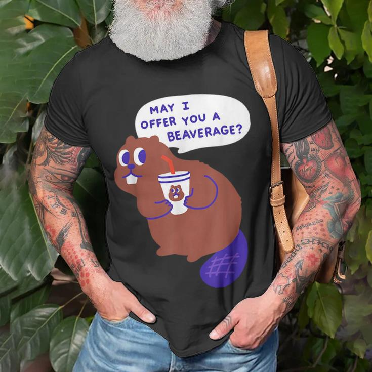 Beaver Offers A Beverage Unisex T-Shirt Gifts for Old Men
