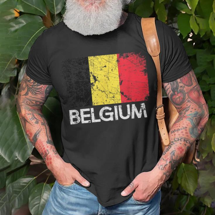 Belgian Flag | Vintage Made In Belgium Gift Unisex T-Shirt Gifts for Old Men