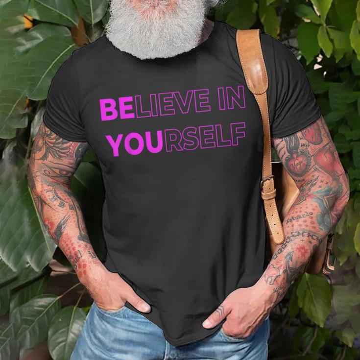 Believe In Yourself Motivational Quote Inspiration Positive T-Shirt Gifts for Old Men