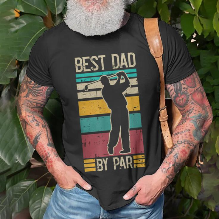 Best Dad By Par Golf Player Retro Golfing Sports Golfer Unisex T-Shirt Gifts for Old Men