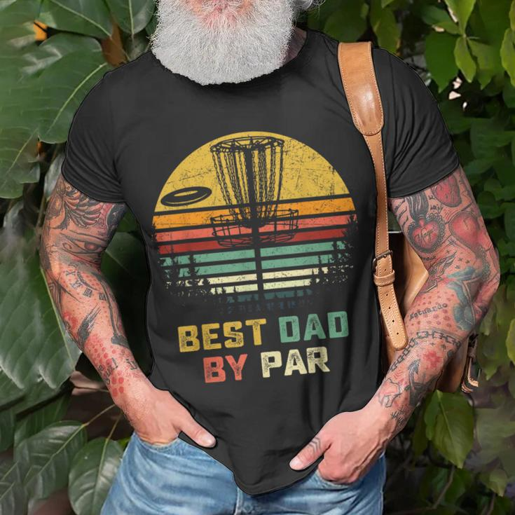 Best Dad By Par Vintage Disc Golf Dad Fathers Day Unisex T-Shirt Gifts for Old Men