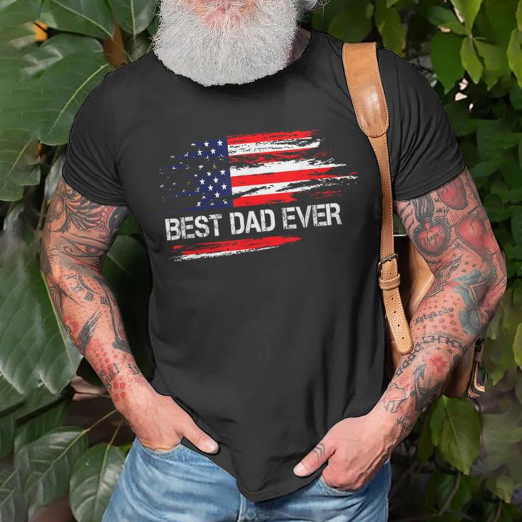 Best Dad Ever Us American Flag Dad Gifts Fathers Day Unisex T-Shirt Gifts for Old Men