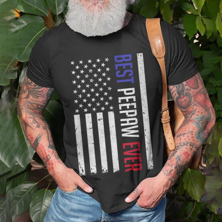 Best Peepaw Ever American Flag Gifts For Fathers Day Peepaw Unisex T-Shirt Gifts for Old Men