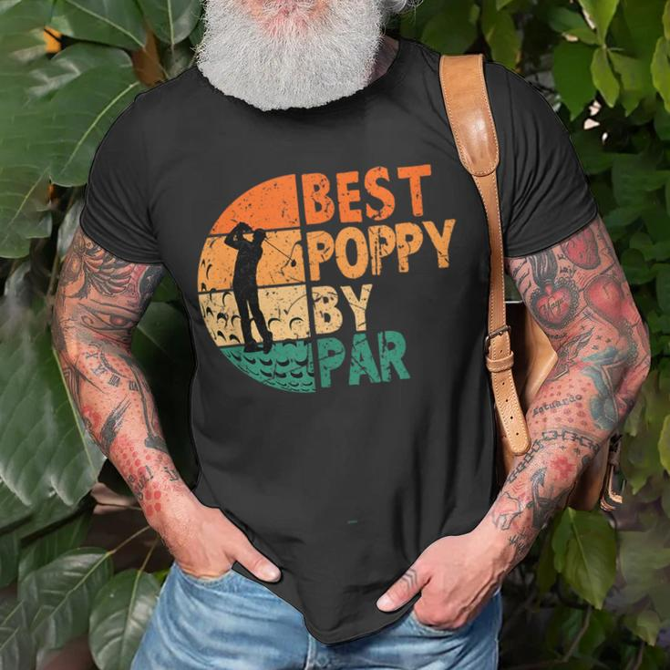 Best Poppy By Par Golf Fathers Day Golfing Funny Unisex T-Shirt Gifts for Old Men