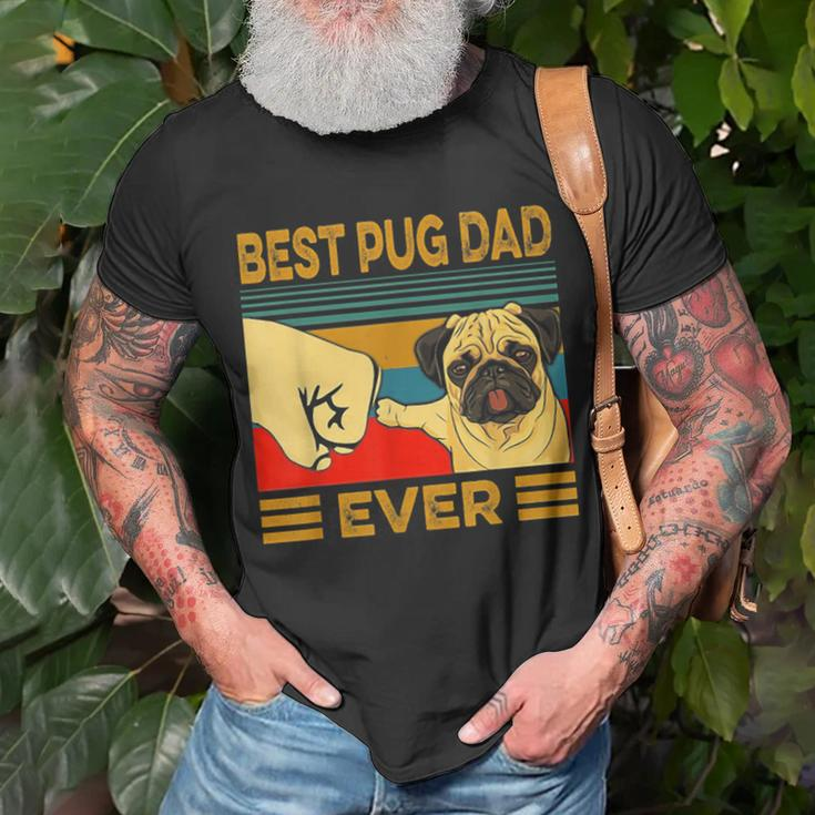 Best Pug Dad Ever Retro Vintage Unisex T-Shirt Gifts for Old Men
