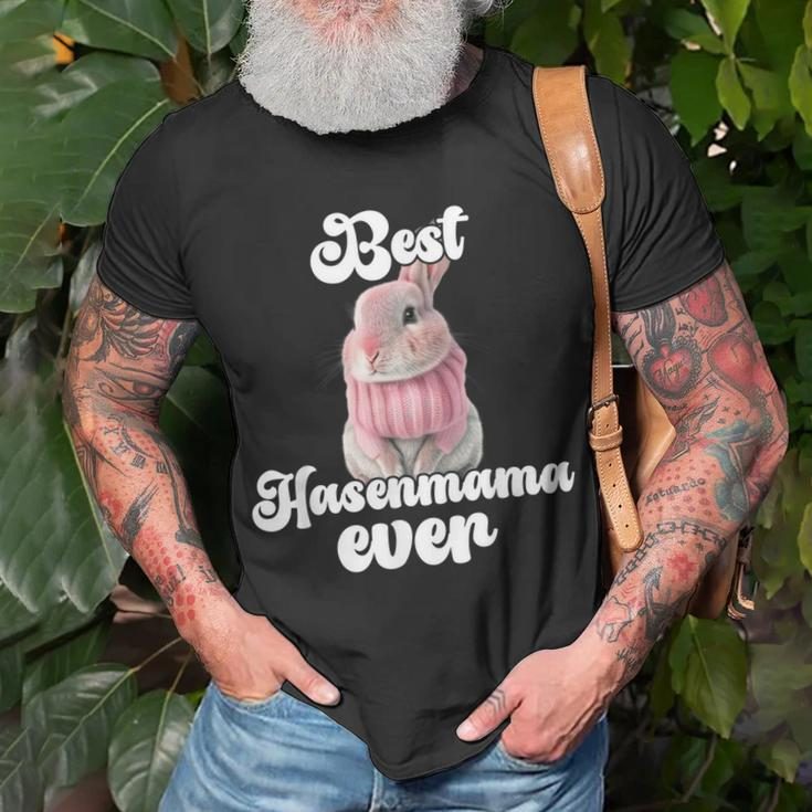 Best Rabbit Mama Ever Retro Winter Rabbit Mum Gift For Women Unisex T-Shirt Gifts for Old Men