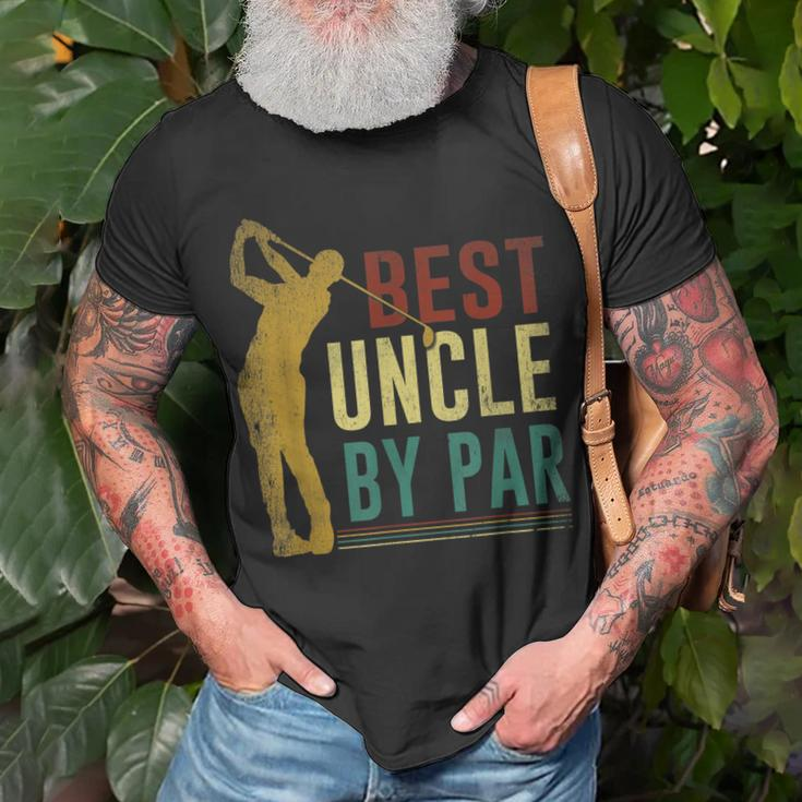 Best Uncle By Par Fathers Day Golf Gift Grandpa Gift Unisex T-Shirt Gifts for Old Men
