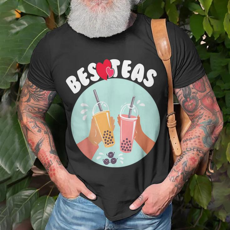 Besteas Milk Tea Lovers Boba Bffs Besties Bubble Tea Unisex T-Shirt Gifts for Old Men