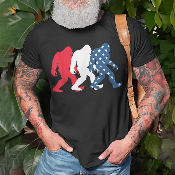 Bigfoot 4Th Of July Sasquatch American Flag Patriotic Usa Unisex T-Shirt Gifts for Old Men