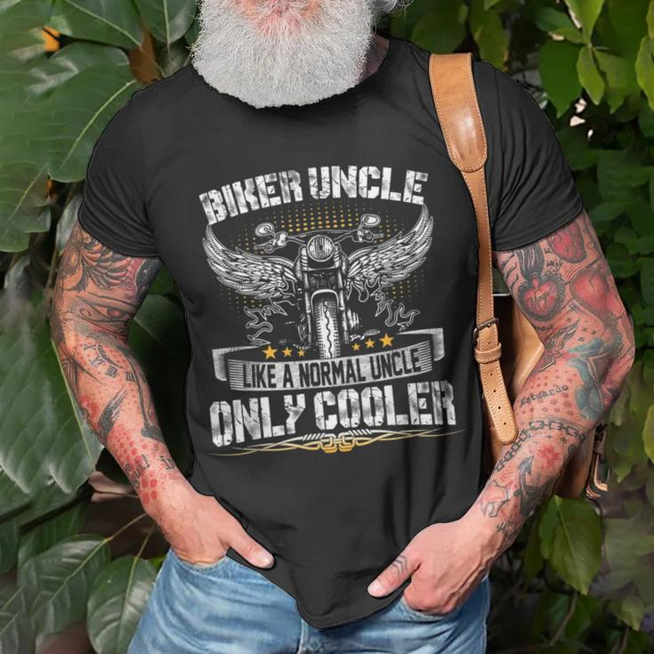 Biker Uncle Motorcycle Fathers Day For Fathers Unisex T-Shirt Gifts for Old Men