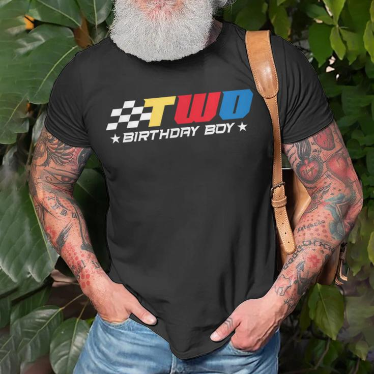 Birthday Boy 2 Two Race Car 2Nd Racing Pit Crew Driver Unisex T-Shirt Gifts for Old Men