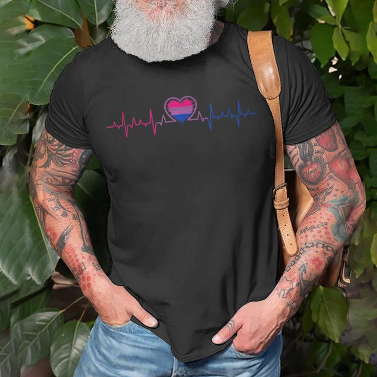Bisexual Heartbeat - Bi Pride Bisexual Gift Bisexuality Gift Unisex T-Shirt Gifts for Old Men