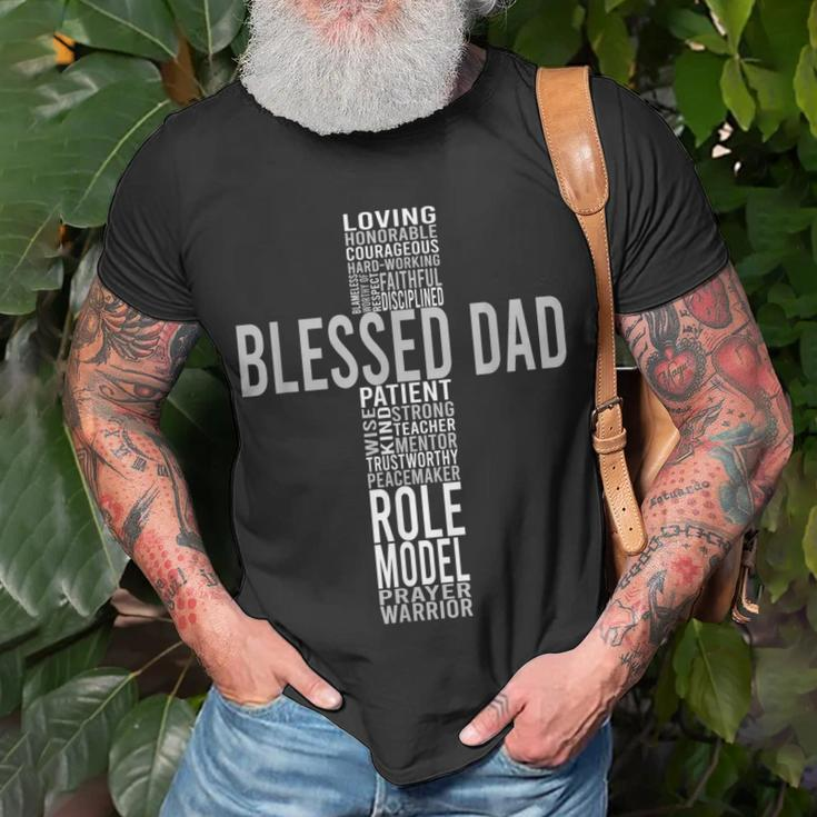 Blessed Loving Dad Cross Inspiration Unisex T-Shirt Gifts for Old Men