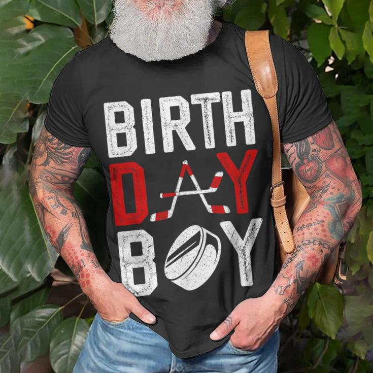 Boy Birthday Party Decorations Hockey Winter Sports Fans T-Shirt Gifts for Old Men