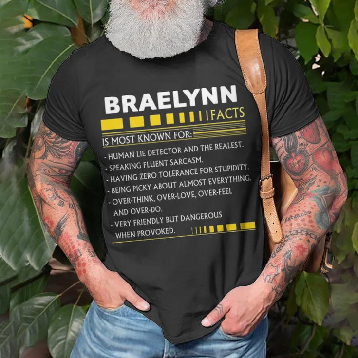 Braelynn Name Gift Braelynn Facts V2 Unisex T-Shirt Gifts for Old Men