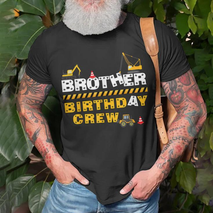 Brother Birthday Crew Construction Birthday Party T-shirt Gifts for Old Men