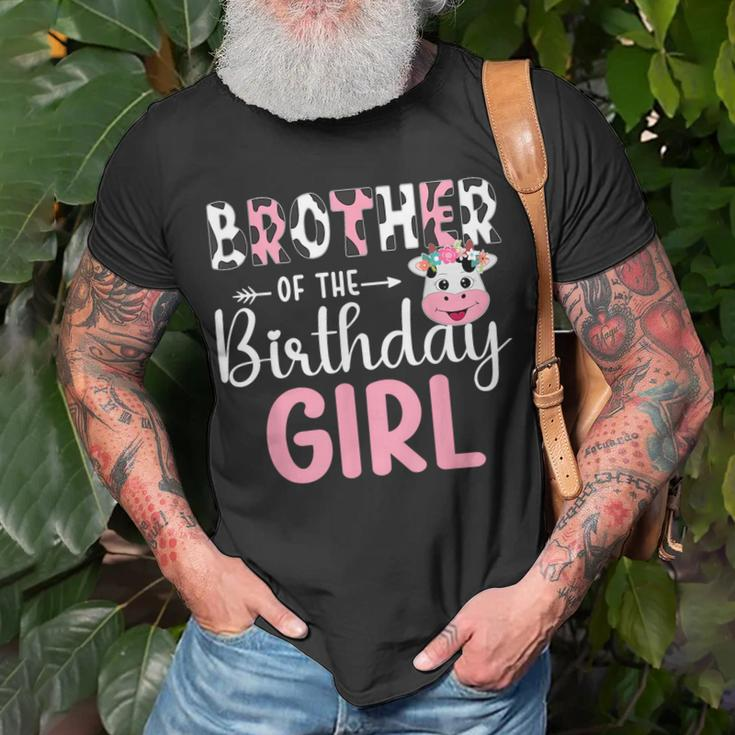 Brother Of The Birthday Girl Farm Cow 1 St Birthday Girl Unisex T-Shirt Gifts for Old Men