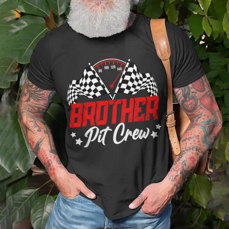 Brother Pit Crew Birthday Party Race Car Lover Racing Family T-Shirt Gifts for Old Men