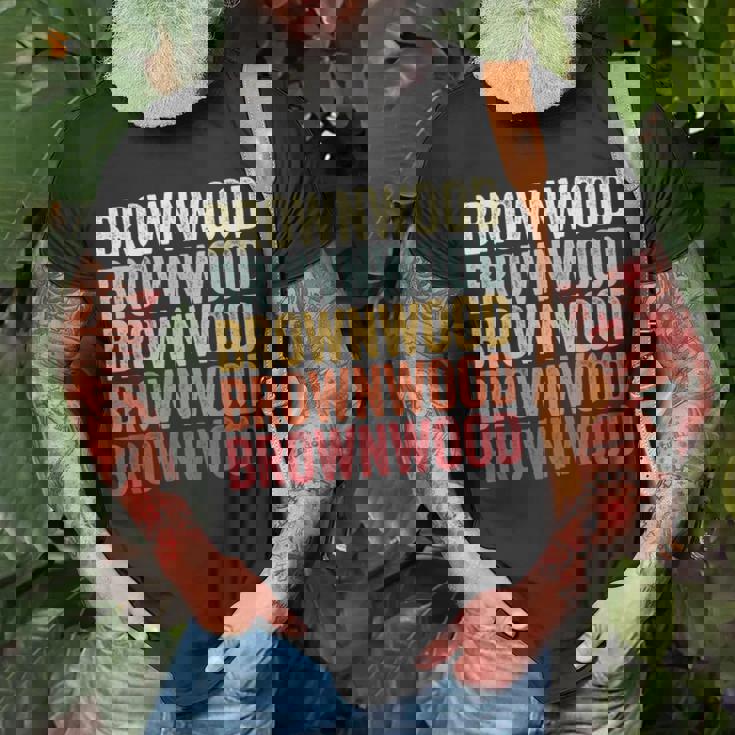 Brownwood Texas Brownwood Tx Retro Vintage Text T-Shirt Gifts for Old Men