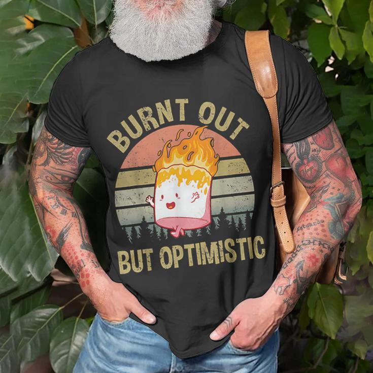 Burnt Out But Optimistic - Retro Vintage Sunset Unisex T-Shirt Gifts for Old Men
