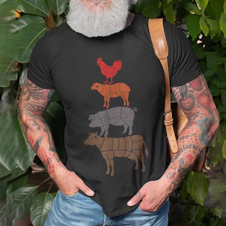 Butcher Retro Vintage Meat Whisperer Flesher Poultry Owner T-Shirt Gifts for Old Men