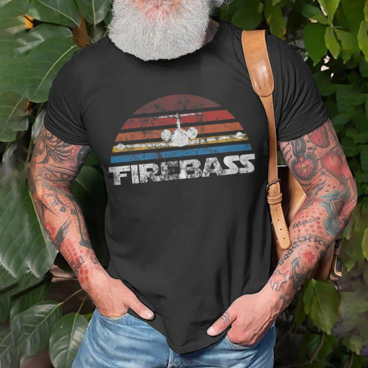 C-21 Learjet Firebass Vintage Sunset Airplane T-Shirt Gifts for Old Men