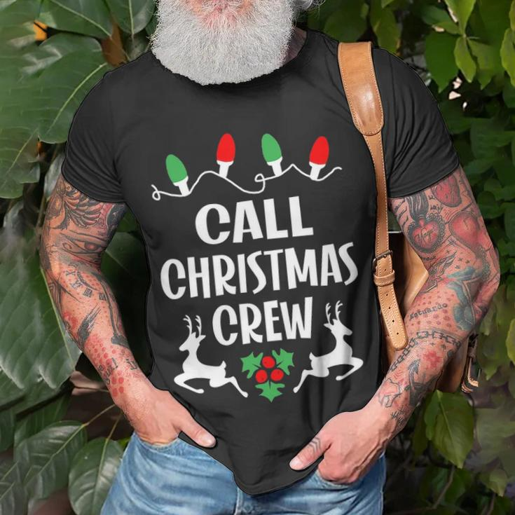 Call Name Gift Christmas Crew Call Unisex T-Shirt Gifts for Old Men