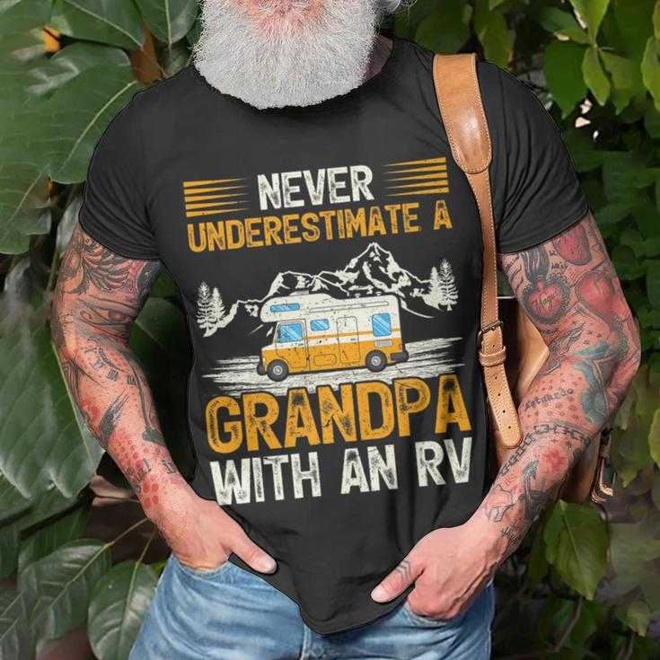 Camping Lover Never Underestimate A Grandpa With An Rv T-Shirt Gifts for Old Men