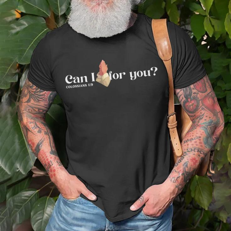 Can I Pray For You Christian Faith Jesus Novelty Design Unisex T-Shirt Gifts for Old Men
