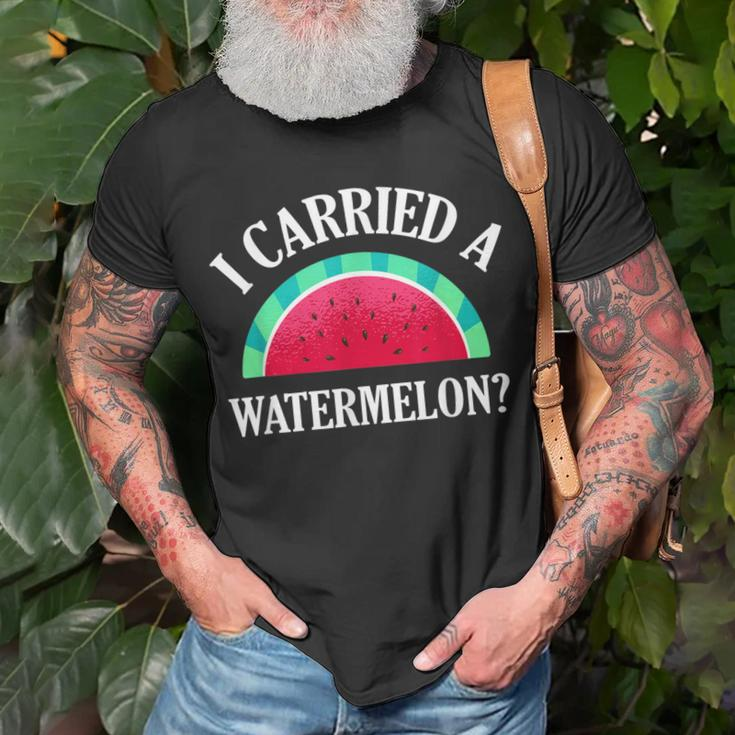 I Carried A Watermelon Dancing T-Shirt Gifts for Old Men