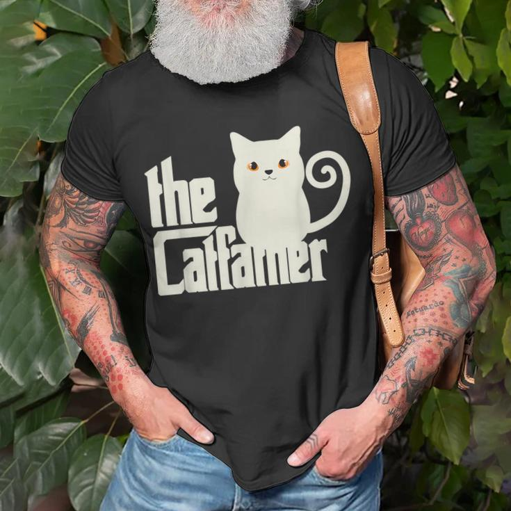 Cat Dad The Catfather Funny Cats Kitten Unisex T-Shirt Gifts for Old Men