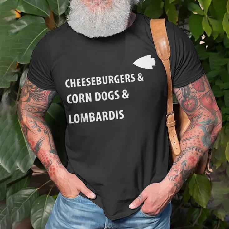 Cheeseburgers Corn Dogs Lombardis Unisex T-Shirt Gifts for Old Men
