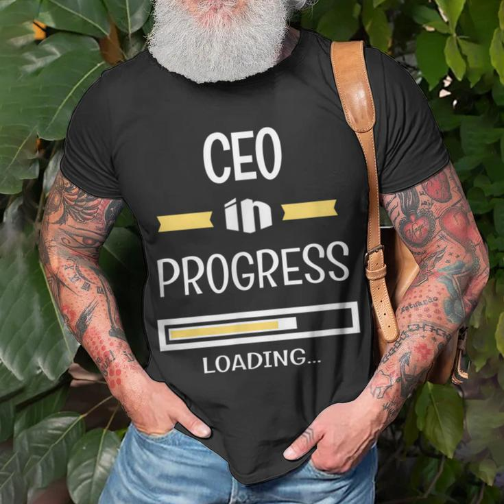 Chief Executive Officer In Progress Job Profession T-Shirt Gifts for Old Men