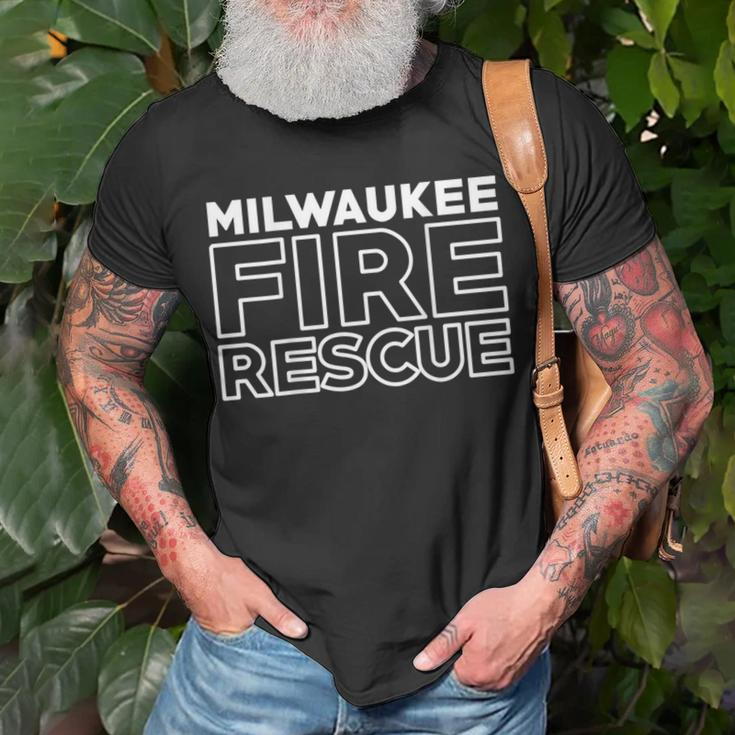 City Of Milwaukee Fire Rescue Wisconsin Firefighter T-Shirt Gifts for Old Men