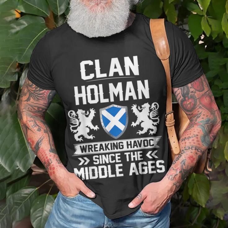 Clan Holman Scottish Family Clan Scotland Wreaking Havoc T18 Unisex T-Shirt Gifts for Old Men