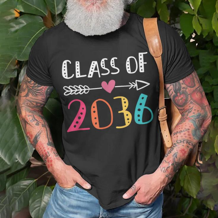 Class Of 2036 Kindergarten Pre K Grow With Me Graduation Unisex T-Shirt Gifts for Old Men
