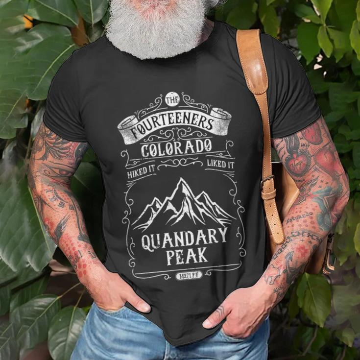 Colorado-Fourners-Hiking-Quandary Peak T-Shirt Gifts for Old Men