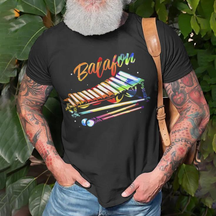 Colorful Balafon West African Music Instrument T-Shirt Gifts for Old Men