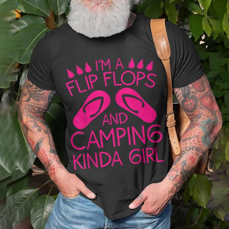 Cool Girl Camping Gift For Women Funny Camper Flip Flop Camp Unisex T-Shirt Gifts for Old Men