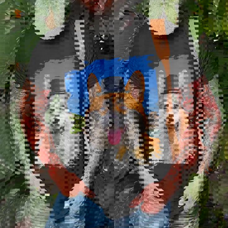 Corgi Face Dog Dogs Wearing Hat At Beach Funny Cute Unisex T-Shirt Gifts for Old Men Corgi Face Dog Dogs Wearing Hat At Beach Funny Cute Unisex T-Shirt Gifts for Old Men