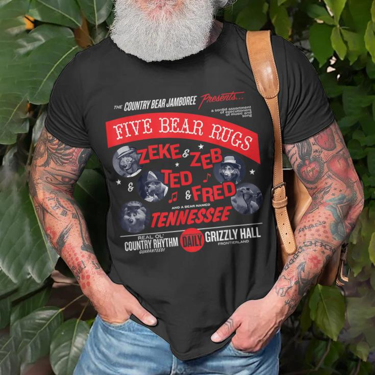 Country Bear Jamboree Real Old Country Rhythm Five Bear Rugs T-Shirt Gifts for Old Men